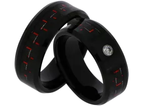 Florentine im Paar (Wolfram mit Carboneinlage)